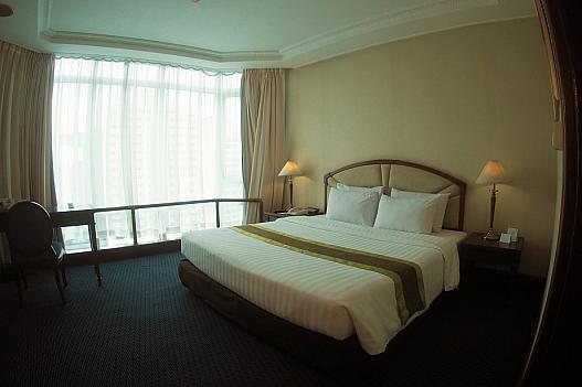 部屋からの眺望がよくベッドは大きくて寝心地が良い。