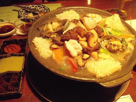 ヌルンジ・松茸・あわび入り中華鍋