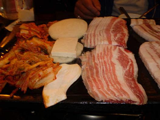 鉄板にのせたところです。