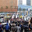 ソウル駅前のデモ