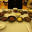 食客ツアーの食事メニューです。韓国定食料理が食べられるツアーです。