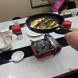 チヂミを作っている最中