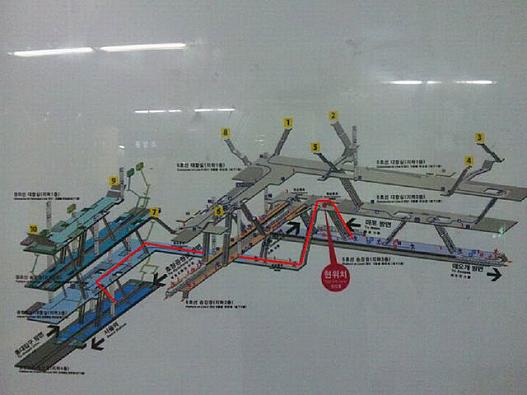 赤線が今回通った経路。