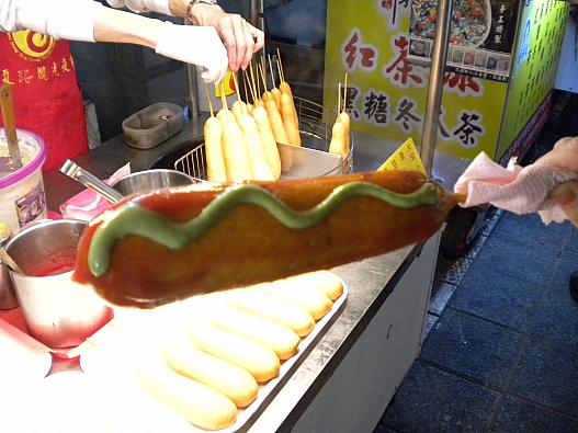 ワサビソースのホットドック
