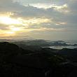 九份に到着した時の海の方向の風景。まだ日の入り前でした。