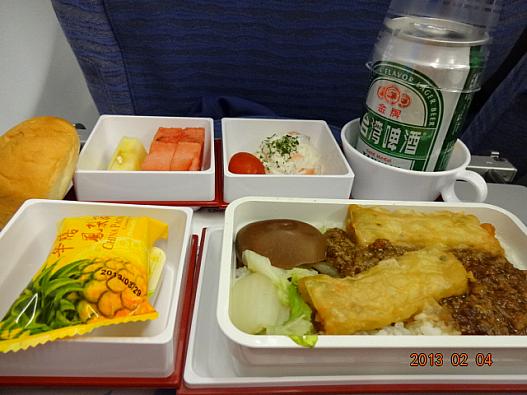 チャイナエアライン機内食
桃園→関空