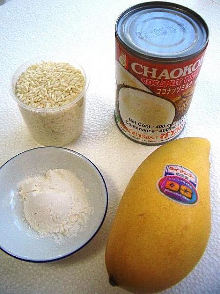 【レシピ】マンゴーともち米のココナッツミルクソースがけ
