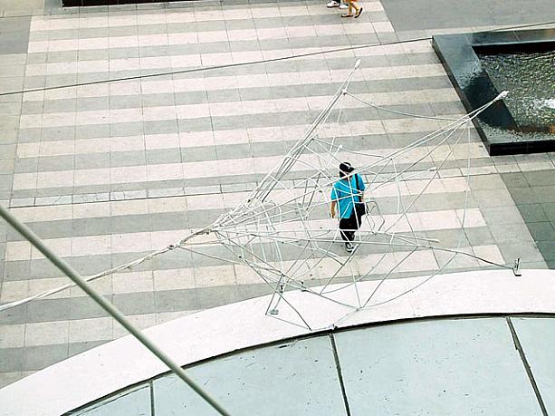 あ、また捕まってる〜！<br>上から見ると面白い！もういいよー、お茶して帰ろう。