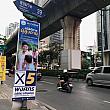5月14日に下院議員の総選挙が予定されているタイ。街中には選挙ポスターがいっぱい！