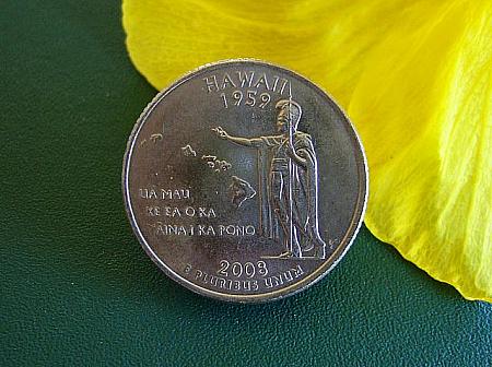 ハワイ州の25セント硬貨