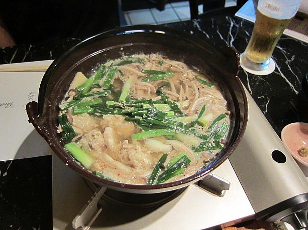 しっかりしたお味のつくね鍋。