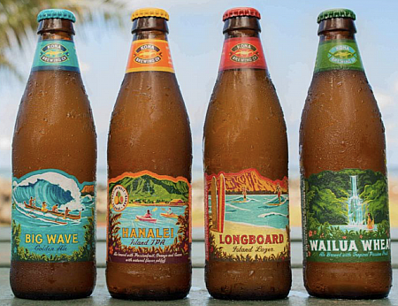 ハワイ産でしかもパッケージがいかにもMade in Hawaii なビールは味の方もフルーティーで飲みやすく、バーベキューのお供にも最適！！