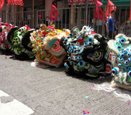 香港の獅子舞ゴレンジャーは、こわかわいい！？ -&#31602;箕湾、工廠街より