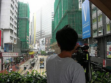 香港島の名物は、中央を走るトラム。撮影のために何度も乗り降りしました。