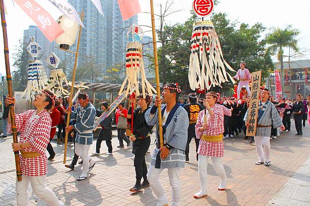 旧正月元日のパレードでも活躍した女性神輿『鹿児島おぎおんさぁ女神輿』も登場しました。