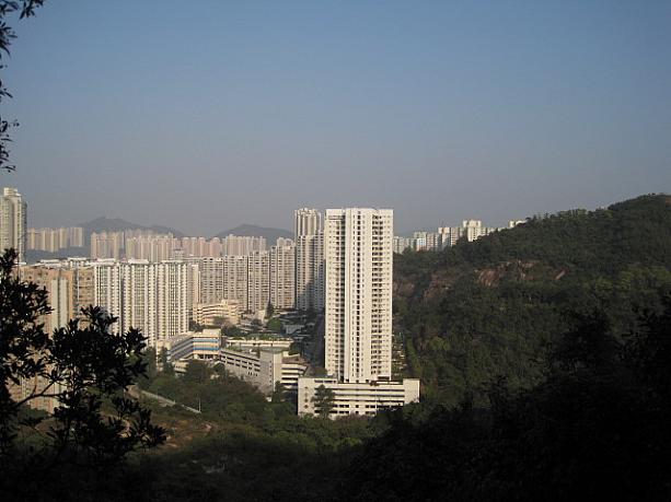 こう見ると、香港の住宅街は山に囲まれていますね。