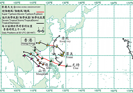 ※2013年8月に香港付近で発生した台風。