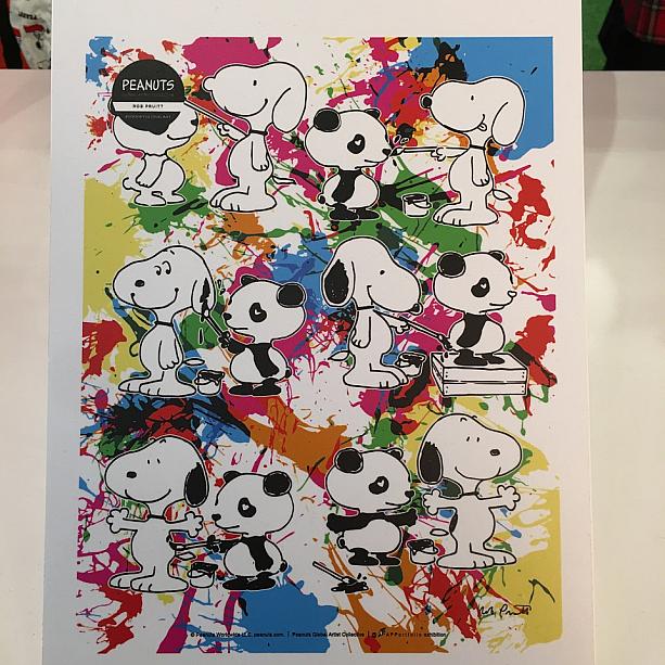 ちなみに、松山さんの作品以外にナビが気に入ったアーティストさんの作品が、こちら。ピーナッツとパンダのコラボレーションです。うーん、斬新！