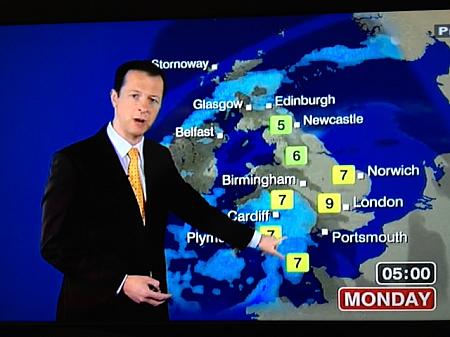 BBCニュースの天気予報