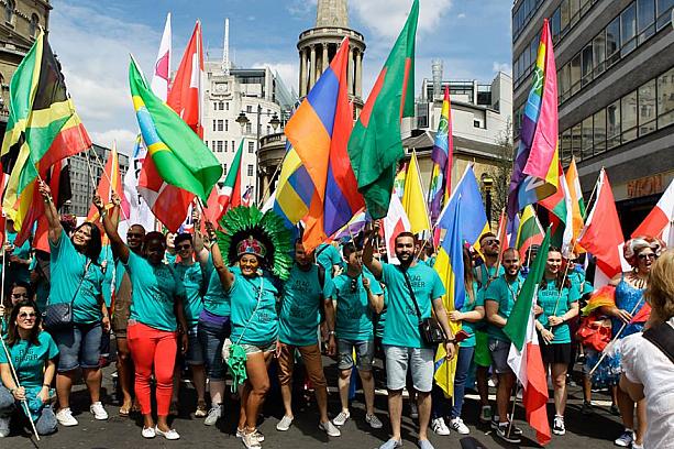 LGBT＋への認識を高めることを目的とした毎年恒例の大パレード、ロンドンプライド・パレードが7月7日土曜日に開催。
