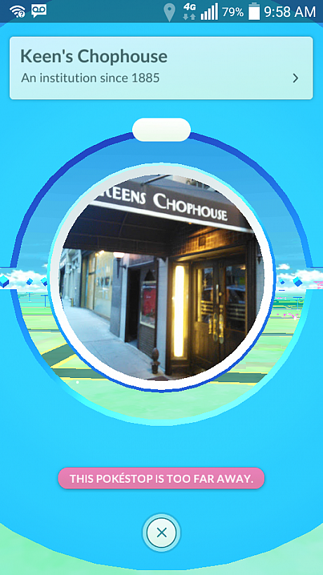 ステーキハウスのキーンズもポケストップです♪