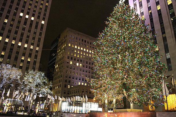 ニューヨークのクリスマスのシンボルと言えばやはりロックフェラーセンターのクリスマスツリー！