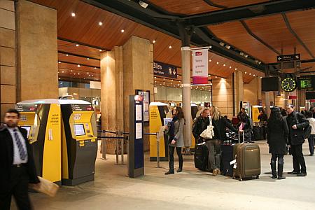 TGV、タリス、ユーロスターのチケット売り場。