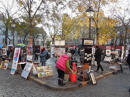 12月のテルトル広場。絵描きさんも少なめ？