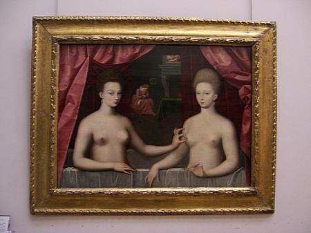ガブリエル・デストレとその姉妹ビヤール公爵夫人とみなされる肖像画