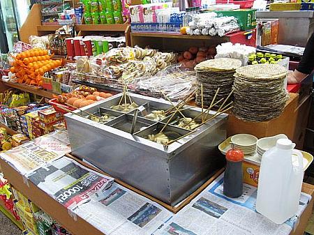 カンナム食堂　こちらではお菓子や軽食なども購入可能。