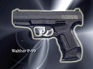 【WARTHER P99】長さ180mm、重さ750g、9mm、セミオート<br>ワルサーの最新型。映画「００７」のジェームス・ボンドが最近使用。