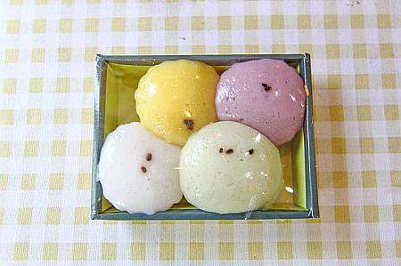 ◇４色ジュンピョン<BR>ジュンピョンはなんとマッコリで発酵させた餅！４色セットで。