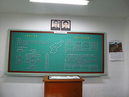 北朝鮮の小学校を再現したもの