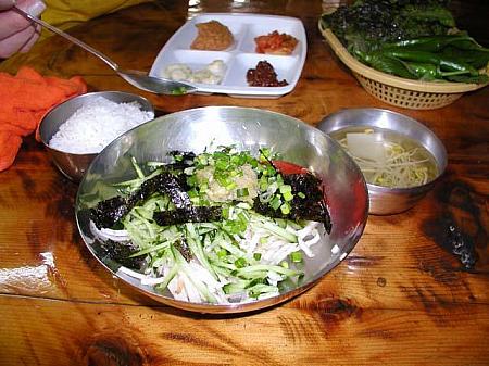 釜山の名物料理「フェ（鱠／膾）」