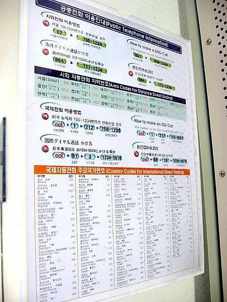 ※ 空港や主要な駅には日本語や英語でくわしく国際電話のかけ方が載っている電話もあるので、そちらを参考にされてみるのも手かも。