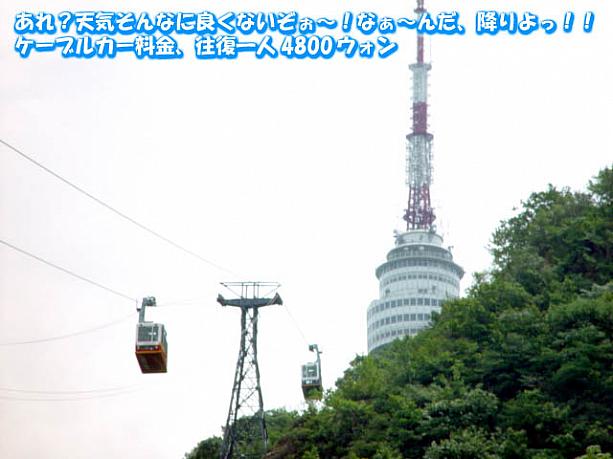 今日は天気が良いから、あそこに行って見よう！！ -南山ケーブルカー乗場にて