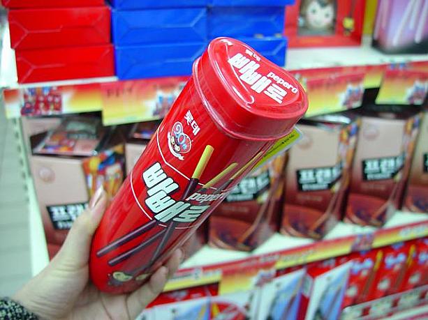 こ〜んなかわいいハート型缶入りペペロ！店中ペペロだ！