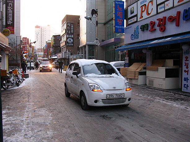 車も雪を積んだまま出勤～。