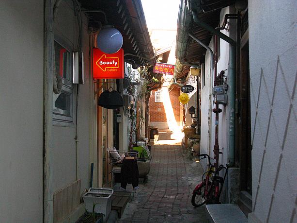 こんな狭い路地にまでお店が～。