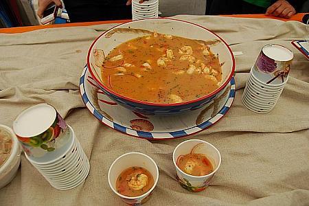 エクアドルの海老スープ