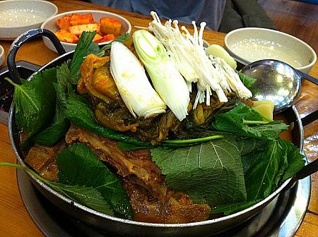 韓国の鍋物はハミ出しが基本でしょうか？