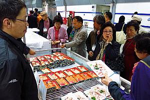シーフードのイベント、ソウル水産食品展示会に行ってきました！ ソウルシーフードショー 韓国海産物展示会 韓国水産食品展示会 韓国の展示会 COEX コエックス 韓国でマグロ解体ショーソウルでマグロ解体ショー