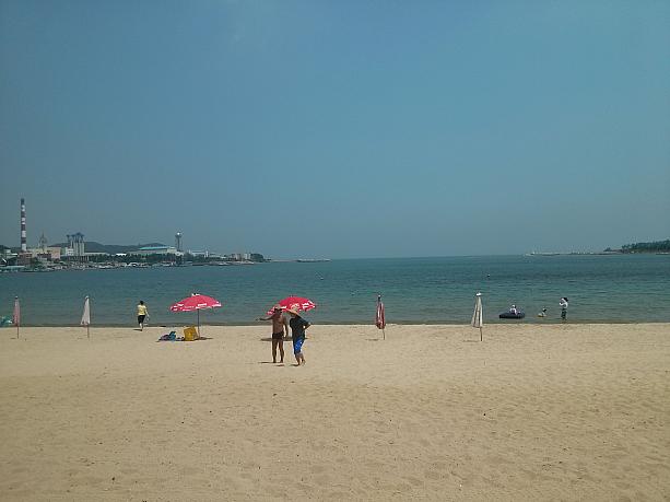 ここは釜山の端にある日光海水浴場！
