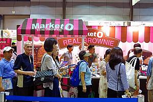 日本でも人気のお菓子、マーケットOのブース