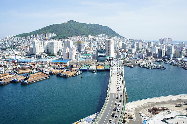 今日の釜山は朝からキレイな青空が広がっています！