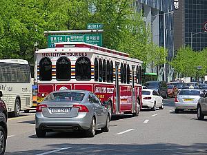 「トロリーバス」に乗ってソウル市内を観光してみよう！！ ソウルトロリーバス ソウル市内観光 バスツアー シティバスツアーパノラマコース