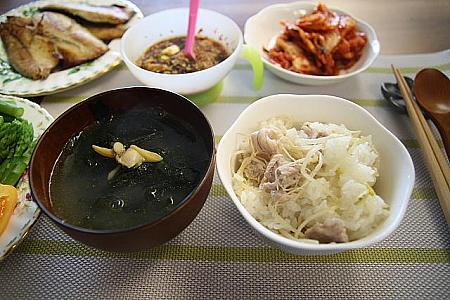 主婦料理企画・韓国料理を作ろう～コンナムルパッ＆ミヨックッ編 ワカメスープ 豆もやしご飯 手作りレシピ 韓国家庭料理 日本でも作れる韓国料理 ミヨックッコンナムル