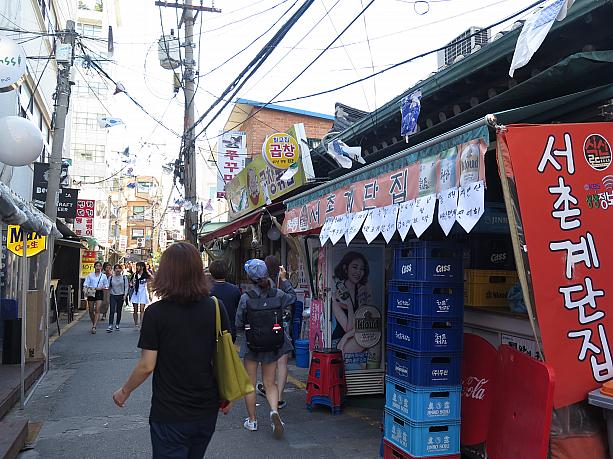 世宗大王の名の飲食文化通りには韓国料理屋さんががいっぱい！