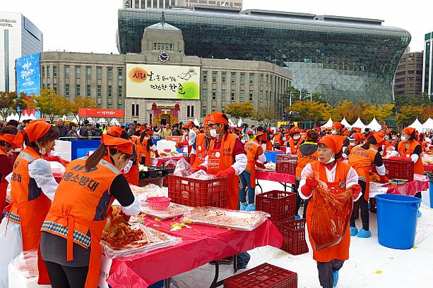 今日から週末にかけて、ソウル市庁前のソウル広場では「キムジャン文化祭」を開催！