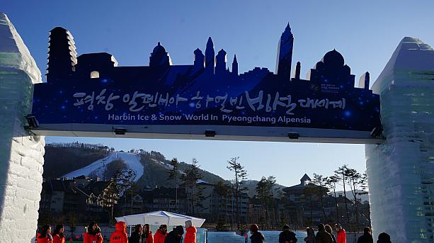2018年冬季オリンピック開催予定地の江原道（カンウォンド）は平昌（ピョンチャン）。中国で大変有名なハルビン氷雪祭りのアーティストを約300人呼び、韓国の有名リゾート｢アルペンシアリゾート｣近くに約50の氷と雪の像を作ったとか。